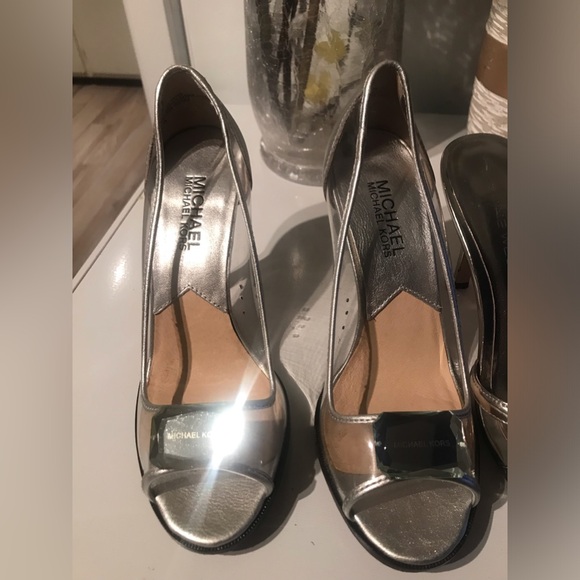 Michael Kors silver and transparent high heels - Picture 1 of 8